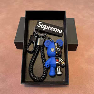 Qys พวงกุญแจพีวีซีรูปการ์ตูน3D พวงกุญแจหมีกลไกห่วงคาราบิเนอร์พวงกุญแจของขวัญที่กำหนดเองสำหรับกระเป๋าเป้สะพายหลัง - Product Image 2