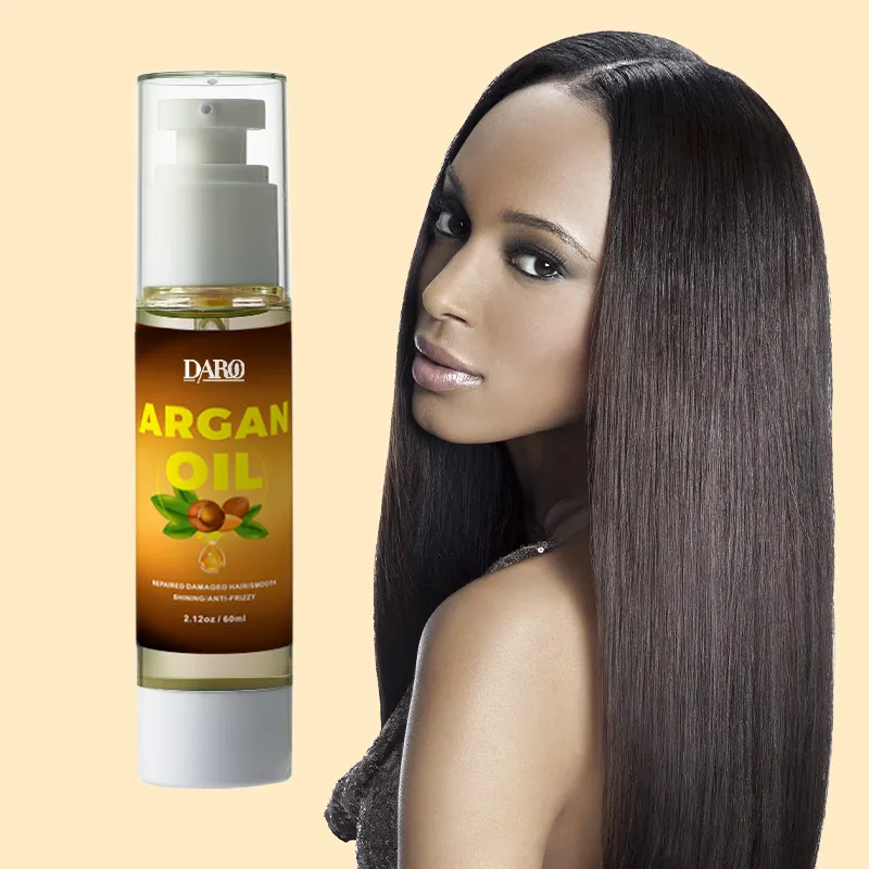 Logo personalizzato anti-perdita di capelli olio di argan riparato capelli danneggiati olio essenziale