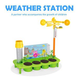Station météo pour enfants, kit scientifique, pluviomètre, anémomètre, thermomètre, plateau pour plantes, jouet éducatif STEM, cadeau - Product Image 4