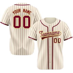 Maillot de baseball personnalisé à rayures fines, unisexe, pour adulte, avec nom et numéro personnalisés, boutonné, anti-humidité, nom de l'équipe 00 - Product Image 1