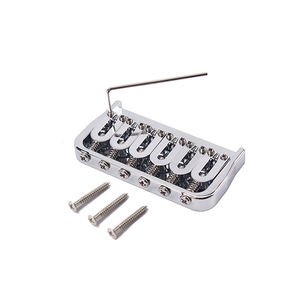 Pont de selle rigide à 6 cordes, pont fixe à travers le corps de corde chromé pour remplacement de guitares de style <span class=keywords><strong>Strat</strong></span> Tele - Product Image 1