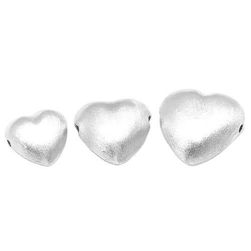 XD P637 Wholesale 925 Sterling Silver Heart Shaped Beads for Craft 925  Silver Beads Chain Silver Beads
