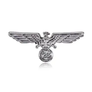 Hoge Kwaliteit Metalen Kraag Badge Custom Metal Cross Eagle Badge