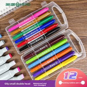 Pointe en plastique marqueur stylo Liner 24 couleurs ensemble huile et <span class=keywords><strong>alcool</strong></span> à base d'encre épaisse et fine - Product Image 6