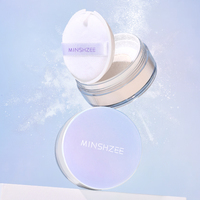 Marque privée OEM MINSHZEE Poudre fixante étanche à la sueur 24H Poudre libre non écaillée Poudre de maquillage pour le visage sans séchage