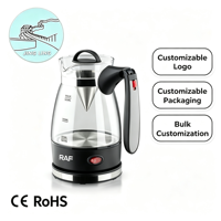 Bollitore Elettrico in Vetro RAF 500ml, Teiera Portatile, Bollitore d'Acqua per Caffè e Tè, Vendita all'Ingrosso OEM ODM