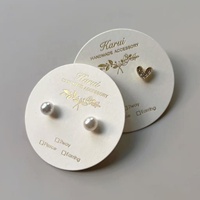 Cartes de bijoux de luxe avec logo personnalisé, exclusives pour les bijouteries, étiquettes d'emballage en papier pour colliers, bagues, boucles d'oreilles
