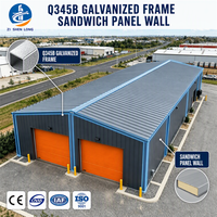 Bâtiments préfabriqués en acier isolés pour ateliers et usines, construction rapide, matériaux métalliques industriels