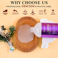 Crème Capillaire Bio au Botox et à la Kératine en Gros, OEM, Soin Capillaire Bio au Chocolat pour Cheveux Lisses, Réparateur avec Effet Lissant