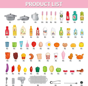 3 en 1 Barbecue Juguetes <span class=keywords><strong>Chef</strong></span> Meubles Jouets Cuisiner Nourriture Enfant Faire semblant Jouer Commode Table Ensemble Enfants Grande Cuisine Jouets pour Filles - Product Image 6