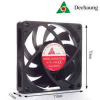 Ventilateur de refroidissement axial DC haute vitesse 7015, 70x70x15mm, roulement à manchon/à billes, 5V 12V 24V, pour ventilation et évacuation des armoires et châssis PC