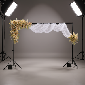 Kit de support de fond photo portable réglable 6,5 x 10 pieds en métal robuste pour mariage, vidéo, studio, fête, écran de projection - Product Image 2