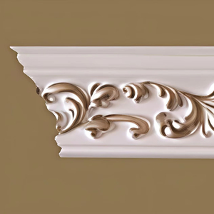 Profilés et moulures en PU pour décoration intérieure et extérieure moderne, plafonds et <span class=keywords><strong>plinthes</strong></span>, décorations d'angle, résistants à l'humidité, écologiques, pour villas - Product Image 1