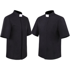 Chemise de missionnaire romaine pour homme, T-shirt de pasteur/prêtre, haut de clergé médiéval, vêtement de liturgie, costume de cosplay pour Halloween - Product Image 2