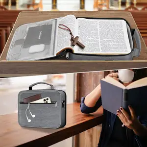 Capa de transporte grande para Bíblia, bolsa de mão grande para Igreja, capa de proteção para Bíblia, bolsa de mão para Bíblia Sagrada e Cruz, de alta qualidade