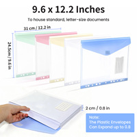Pochette de classement extensible Canhao A4 en PP transparent durable, 11 trous, pour classeur à 2/3/4 anneaux, idéale pour le bureau, l'école ou l'usine