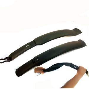 Guardabarros para bicicleta de montaña, plástico negro, liberación rápida, para actualización y mejora, diseño extendido flexible de 360 grados - Product Image 5