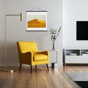 Cadre de cintre magnétique Yukmin <span class=keywords><strong>en</strong></span> bois de teck pour affiches, impressions, photos, photos, cartes, rouleaux et œuvres d'art sur toile - Product Image 1