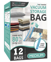 Sacs de rangement sous vide en PA+PE, grand format, lot de 12, compression pour literie, couvertures, oreillers, organisation de la maison