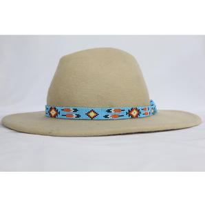 Perle multicolore de qualité supérieure décorée Fedora Hat Strap Élégant Confort élégant pour la pêche - Product Image 1