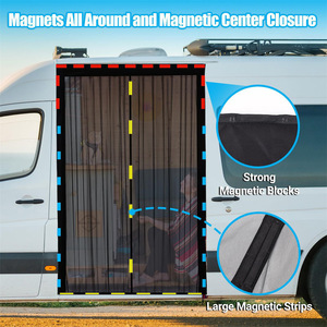 Rideau de porte magnétique pour camping-cars et voitures, rectangulaire, en tissu maillé 3D respirant, pare-soleil, accessoire de camping pour véhicule - Product Image 2