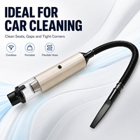 Aspirateur de poussière automobile sans fil à super aspiration 16Kpa, batterie rechargeable à 3 cellules, aspirateur à main pour un nettoyage en profondeur