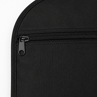 Housse de vêtement pliable et réutilisable en tissu Oxford de haute qualité, anti-poussière, écologique, avec logo personnalisé imprimé, fermetures éclair et trou pour cintre, pour homme
