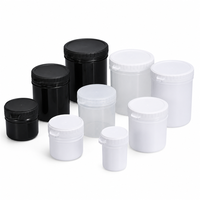 Ember Plastik Bulat Putih Food Grade 300ml 500ml 1L, Mulut Lebar, Tertutup Rapat, Wadah Bumbu, Saus, Masker, Bubuk