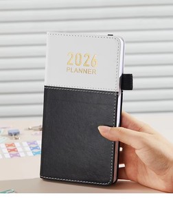 <span class=keywords><strong>Calendario</strong></span>/Taccuino Tascabile 2026 Giornaliero Settimanale Mensile Mini 3.8x7" Piccolo Formato Adatto per Borsetta da Donna 140 Pagine Rilegatura a Punto Metallico Regalo - Product Image 5