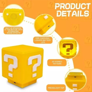 <strong>Mario</strong> Question <strong>Light</strong> Modern ABS Battery DC Powered Gaming Atmosphere Night <strong>Light</strong> with Built-in Music for Children's Bedroom - Product Image 5