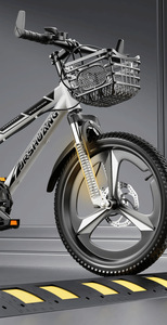 Vélo de montagne Ruidongle avec cadre en acier au carbone, fourche avant à ressort, amortisseur, panier en plastique pour enfants - Product Image 6