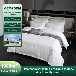 Sang Trọng Chất Lượng Bông <span class=keywords><strong>Jacquard</strong></span> Tấm Giường Bán Buôn Bộ Đồ Giường Khách Sạn Đặt <span class=keywords><strong>4Pcs</strong></span> Mềm <span class=keywords><strong>Comforter</strong></span> Và Khăn trải Giường Tùy Chỉnh Kích Thước - Product Image 3