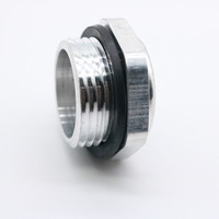 Jauge de réservoir d'huile hydraulique en aluminium en forme de dôme 3/4BSP avec traitement de surface lisse blanc Marque XZW