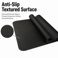 Tapis anti-vibration universel pour tapis de course, tapis de sol épaissi antidérapant pour machines de course et équipements cardio