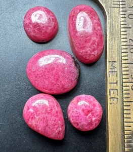 Lote de Gemas Sueltas de Rodonita Rosa Natural en Forma de Cabujón, con Reverso Plano, para Diseño de Joyería - Product Image 2