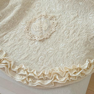 Housse de lit en jacquard de coton et de lin français - Product Image 6