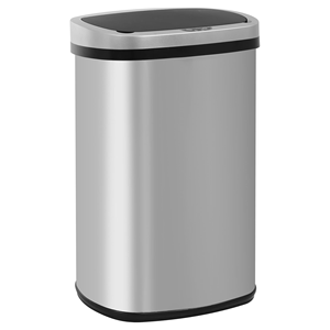 High Quality 13-Gallon Stainless Steel Automatic <b>Sensor</b> Trash Can Lid 50L Modern Kitchen <b>Bin</b> 12L Smart Dustbin for Office - Product Image 1
