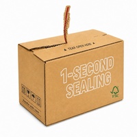 Boîte d'expédition en carton ondulé kraft personnalisable avec logo, réutilisable, écologique, biodégradable, recyclable, en matériaux recyclés, auto-adhésive