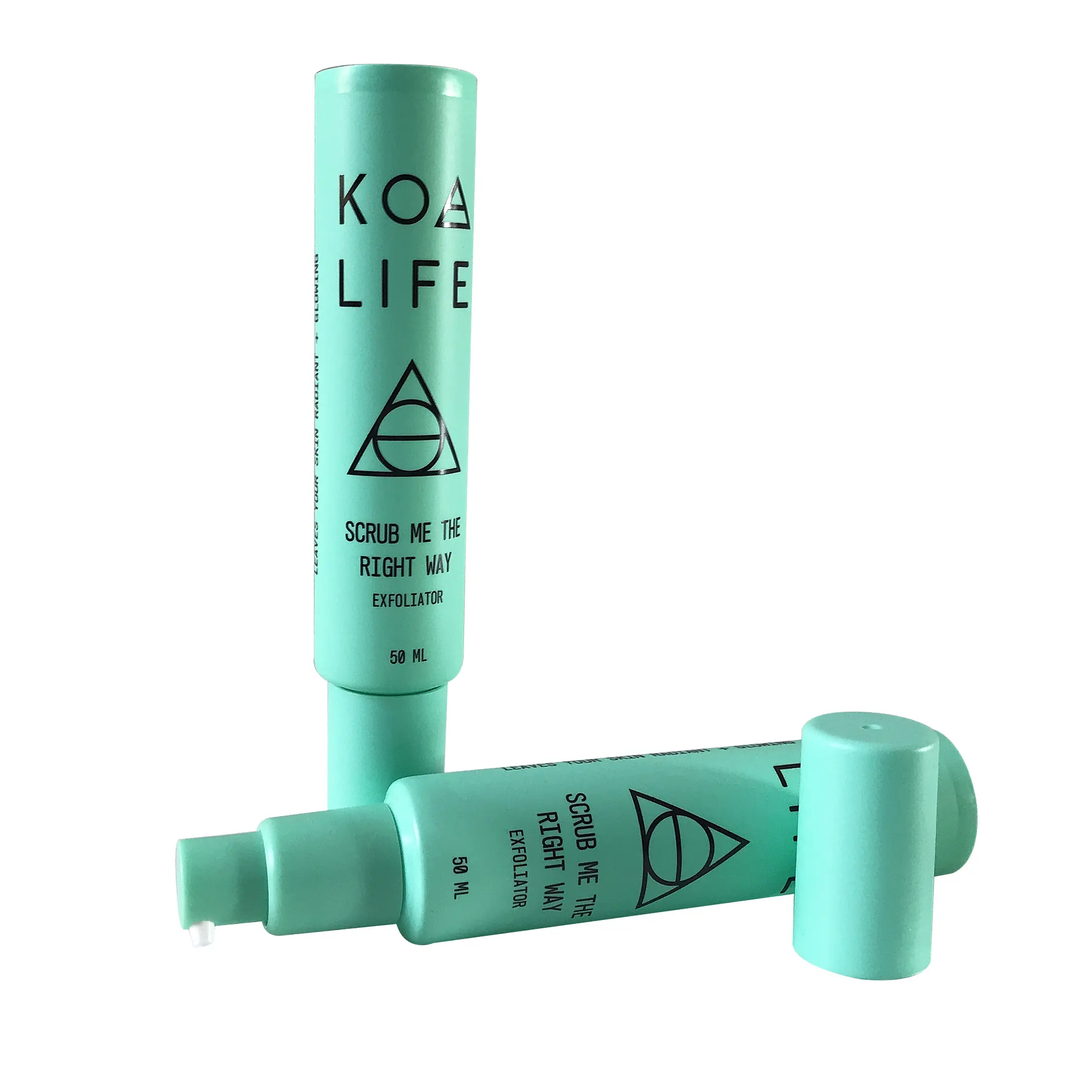 Luxury 30ml 50ml Green Plastic Cosmetic Cream Tubes with Airless Pump for Sunscreen Cream/Foundation