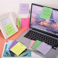 Bloc-notes adhésifs multicolores fluorescents pour la planification créative et les listes de tâches, 50 feuilles, technologie transfrontalière