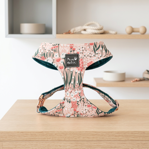 XS Premium Comfortable Cotton Floral <b>Dog</b> Harness Cat Harness Adjustable Small Size Cute Design Buckle Closure for <b>Dogs</b> and Cats - Product Image 1