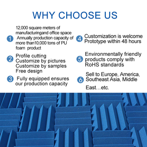 Mousse de polyuréthane en forme de bande efficace acoustique chaude insonorisant le panneau mural insonorisé 30-50dB isolation pour une utilisation au bureau - Product Image 5