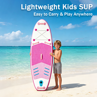 SUP gonflable rose pour enfants 228x76x15cm, planche à pagaie junior durable en Drop Stitch 6 pouces, vente en gros, usine OEM, CE & BSCI