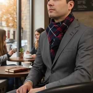 New Fashion Wool and Wool Balnded Scarfs for Men Stylish - Product Image 3