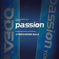 Ballon de tennis Odea PassionTOUR authentique, haute élasticité, durable, pression d'air, diamètre 68 mm, poids 40 g, lot de 4 balles