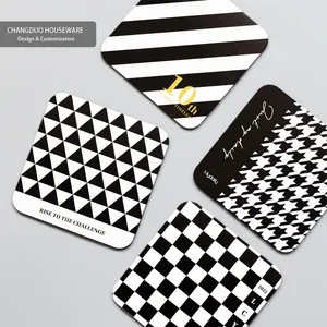 Stainless Steel Metal Thousand Bird Chess Pattern Cup Wad Mat Pad Coasters Drinks Frozen Beauty nail pad Custom logo