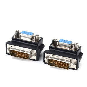 Nam <span class=keywords><strong>DVI</strong></span> Sang <span class=keywords><strong>VGA</strong></span> Nữ 90 Độ Bộ Chuyển Đổi Uốn Cong Góc Phải 24 + 5 PC Bộ Chuyển Đổi Hiển Thị - Product Image 6