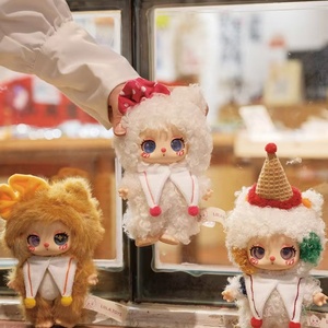 Ornements faits à la main jouets à la mode jouer comme cadeau bébé trois <span class=keywords><strong>lila</strong></span> point chat deuxième génération boîte aveugle en peluche - Product Image 5
