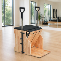 Chaise de Pilates en bois d'érable, écologique, durable, réglable, multifonctionnelle, équipement de gym avec combo 4 ressorts