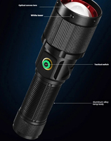 Linterna Táctica LED Recargable de Aleación de Aluminio, Enfoque Ajustable, Impermeable IP65, Alcance de Haz de 3000m, 20000 Lúmenes, Carga USB